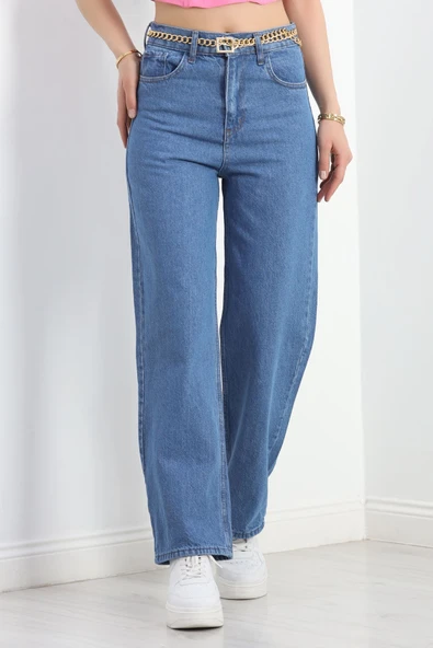 Palazzo Kot Pantolon Açıkmavi - 5