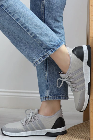 Günlük Spor Ayakkabı Gri - Resim 5