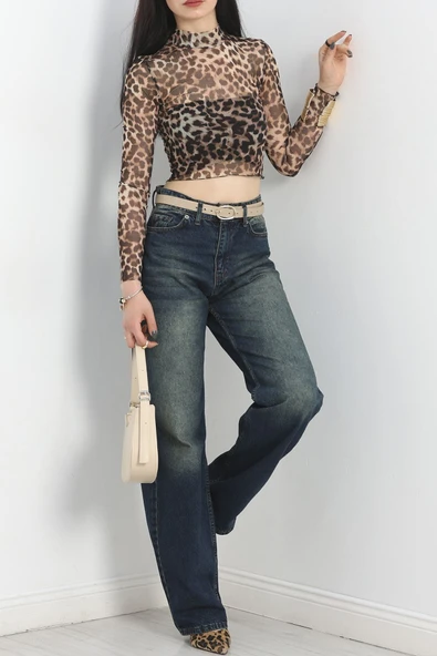 Palazzo Kot Pantolon Yeşiltint1 - Resim 4