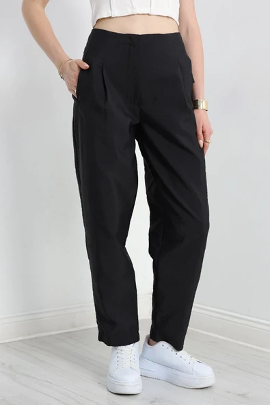 Paraşüt Kumaş Pantolon Siyah