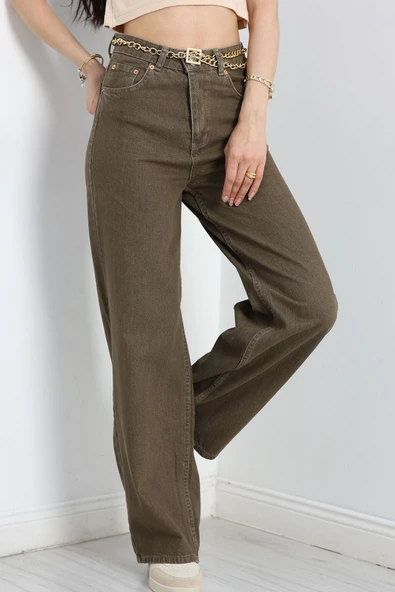 Palazzo Kot Pantolon Kahve - 4