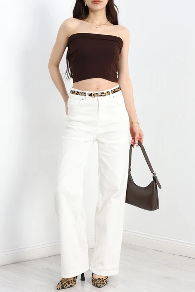 Palazzo Kot Pantolon Ekru - 4