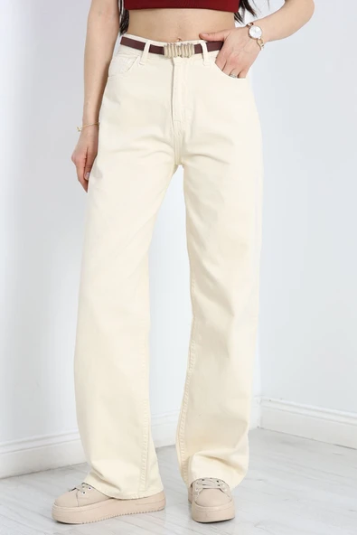 Palazzo Kot Pantolon Ten - Resim 9