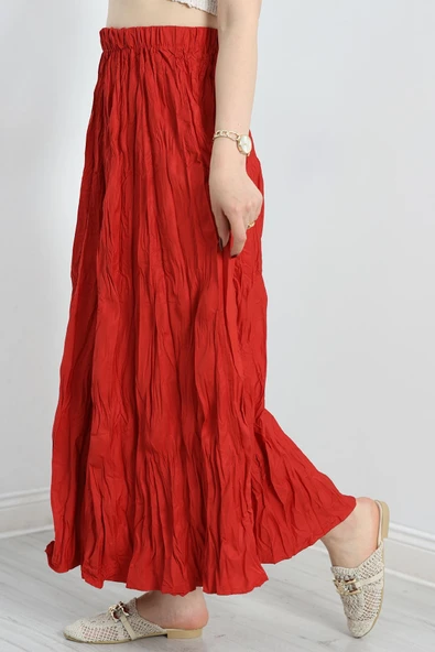 Piliseli Etek Bordo - Resim 2