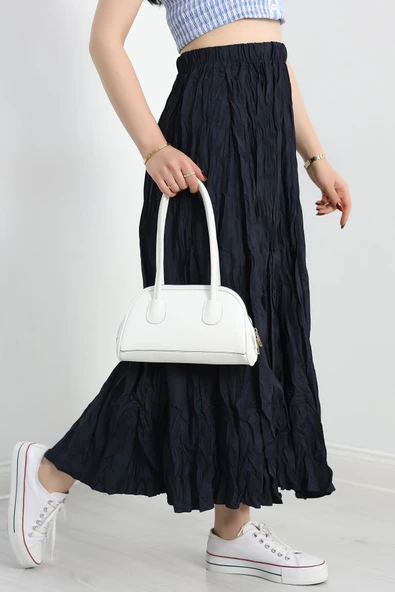 Piliseli Etek Lacivert - 4