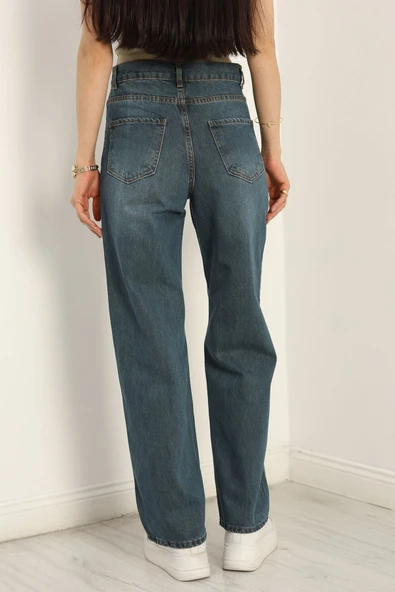 Palazzo Kot Pantolon Mavitint - Resim 6