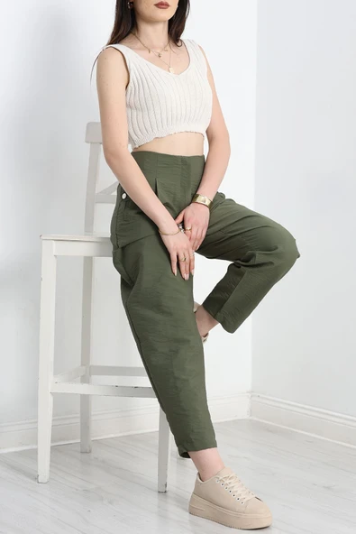 Paraşüt Kumaş Pantolon Haki - 5