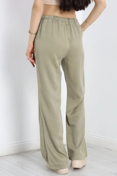 Gabardin Tensel Kumaş Kot Pantolon Haki - 6