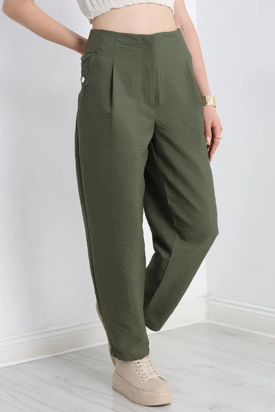 Paraşüt Kumaş Pantolon Haki - 3