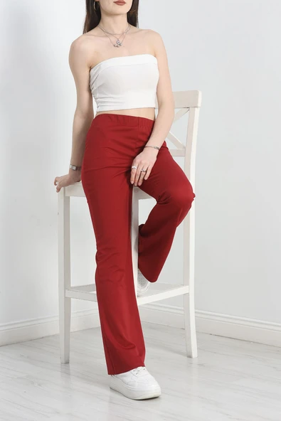 İspanyol Paça Pantolon Bordo