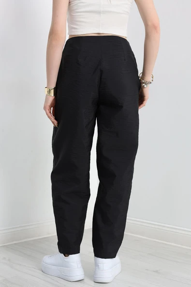 Paraşüt Kumaş Pantolon Siyah - 7