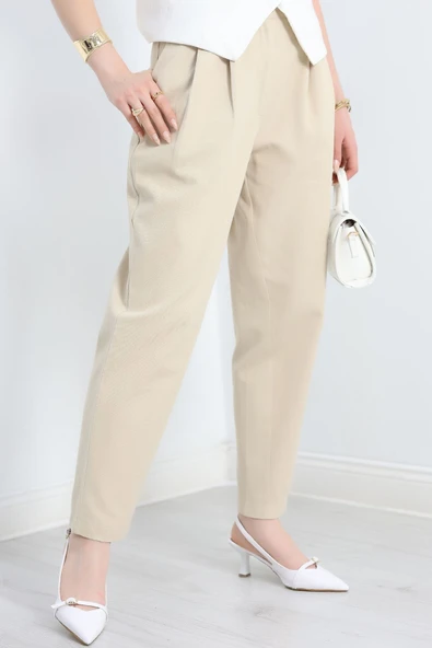 Gabardin Pantolon Bej - 4