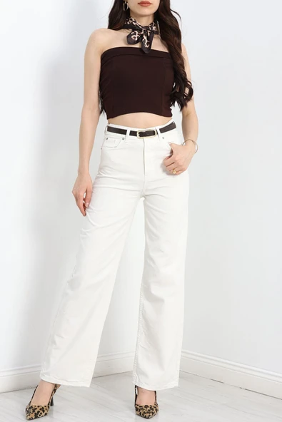 Palazzo Kot Pantolon Ekru