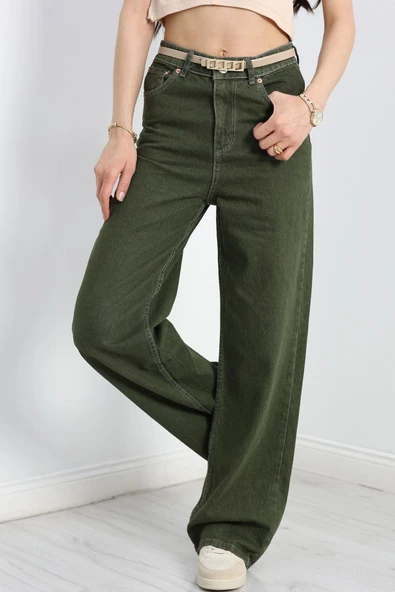 Palazzo Kot Pantolon Haki - 5