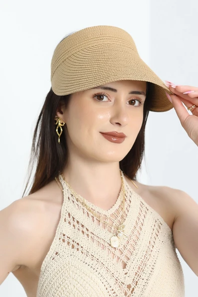 Hasır Vizör Şapka Hasır