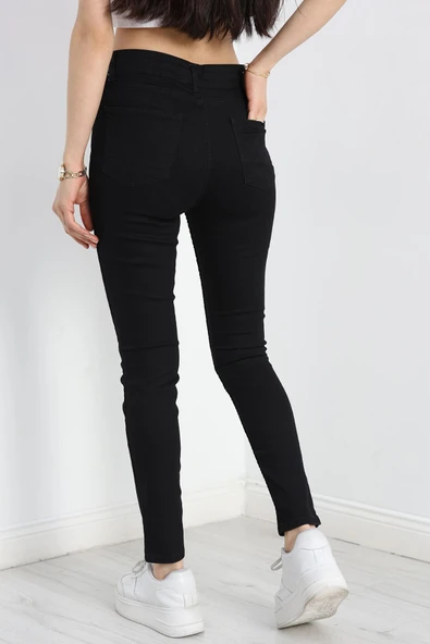 Dar Paça Kot Pantolon Siyah - 6