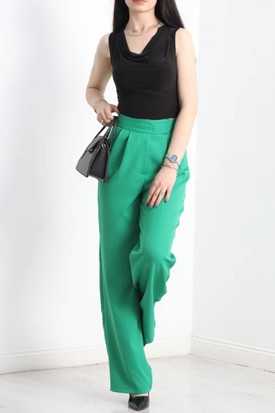 Kemer Cırtlı Pantolon Yeşil ürün görseli 1