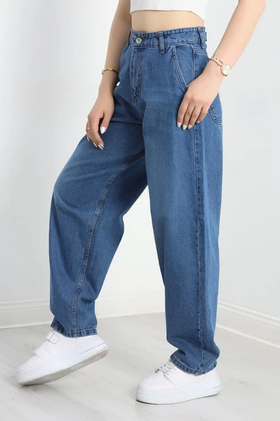 Baggy Kot Pantolon Mavi - 5