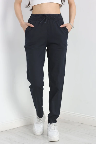 Bel Lastikli Pantolon Lacivert1 - 6