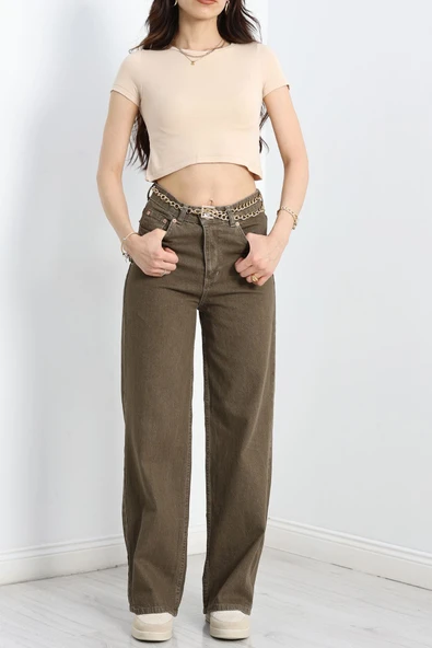 Palazzo Kot Pantolon Kahve - 5