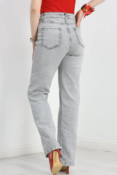 Palazzo Kot Pantolon Gri - Resim 6