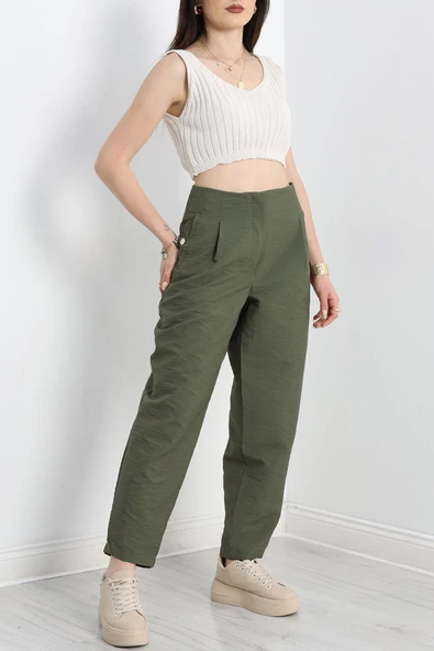 Paraşüt Kumaş Pantolon Haki - 4