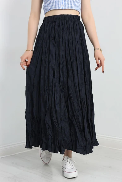 Piliseli Etek Lacivert