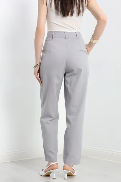 Gabardin Pantolon Gri - Resim 6