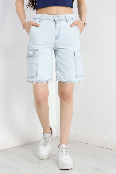 Kot Şort Açıkmavi - 2
