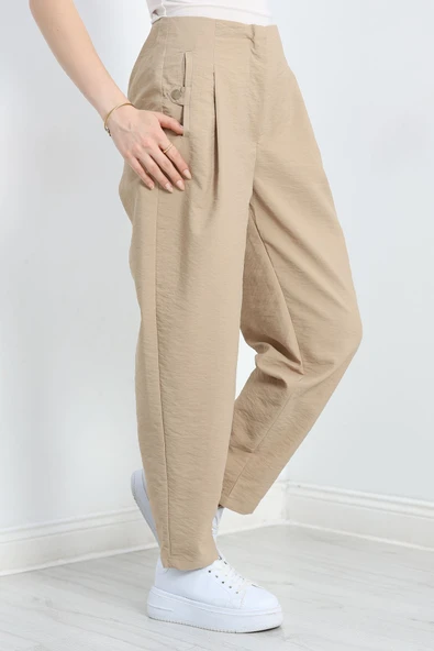 Paraşüt Kumaş Pantolon Vizon - 3