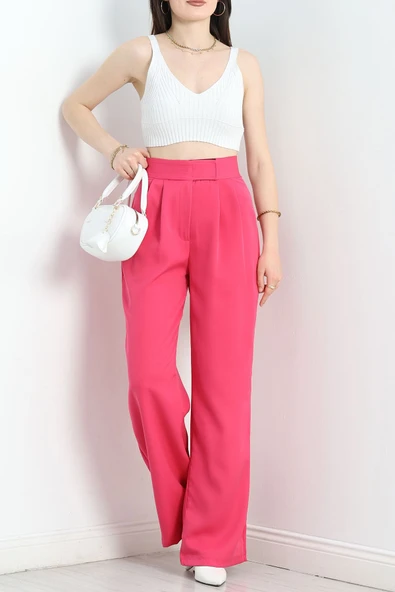 Kemer Cırtlı Pantolon Fuşya ürün görseli