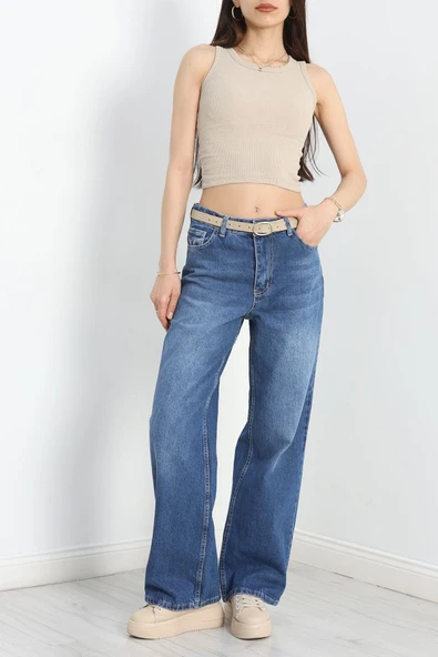 Palazzo Kot Pantolon Mavi - 2