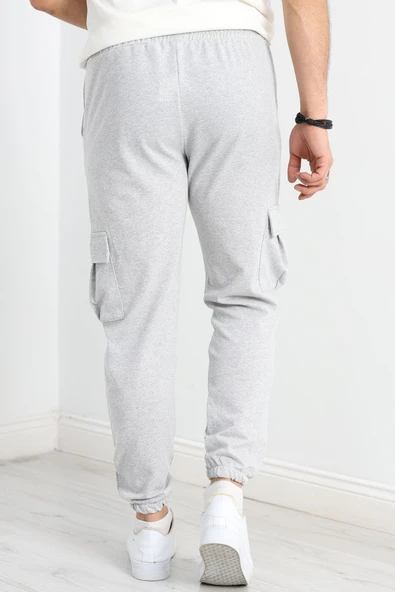 Openet Erkek Kargo Cep Eşofman Altı Gri - Resim 8