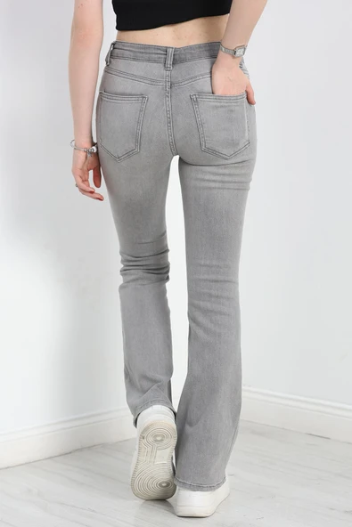 İspanyol Kot Pantolon Gri - 6