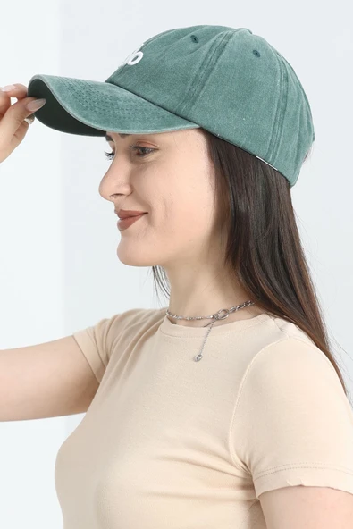 Nakışlı Şapka Koyuyeşil - Resim 3