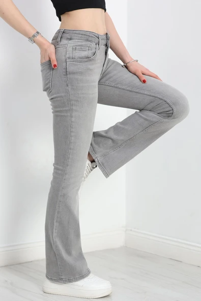 İspanyol Kot Pantolon Gri - 2