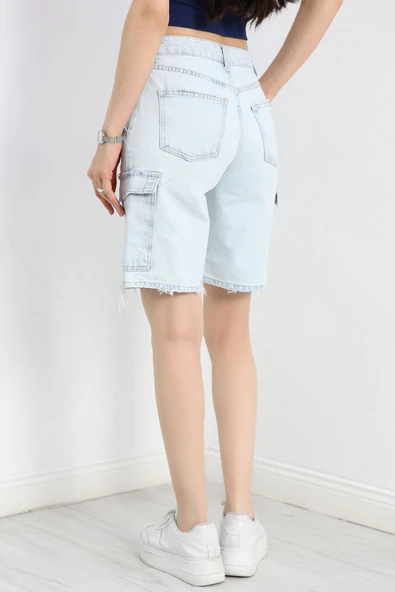 Kot Şort Açıkmavi - 7