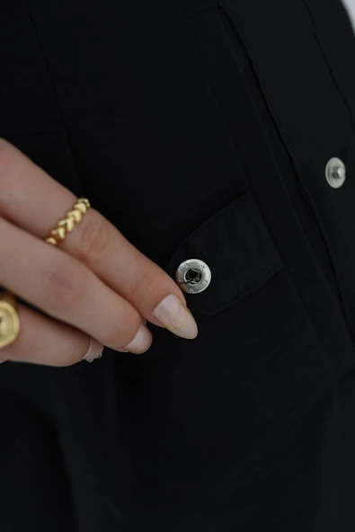 Paraşüt Kumaş Pantolon Siyah - 3