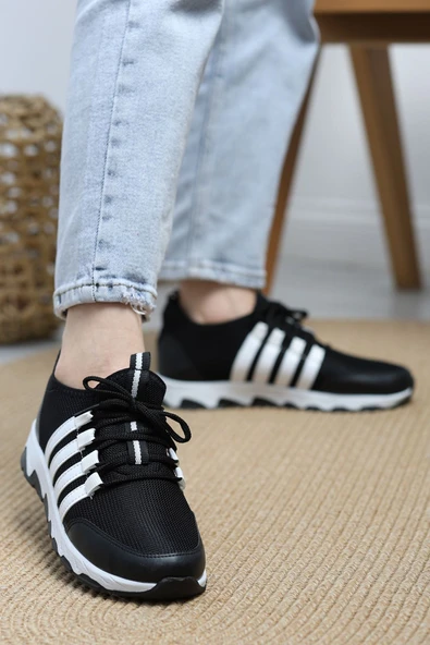 Günlük Spor Ayakkabı Siyahbeyaz - Resim 4
