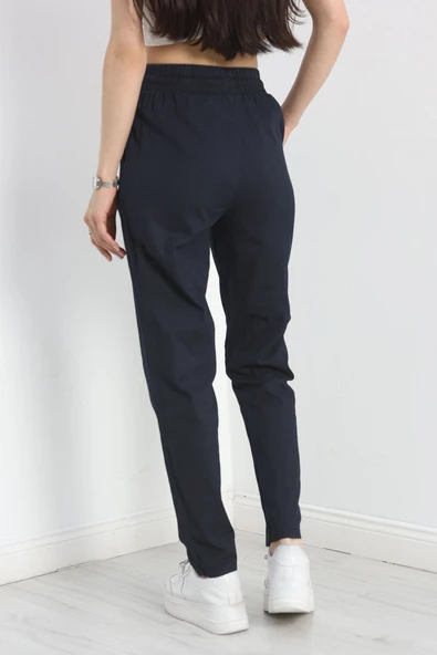 Bel Lastikli Pantolon Lacivert1 - 5