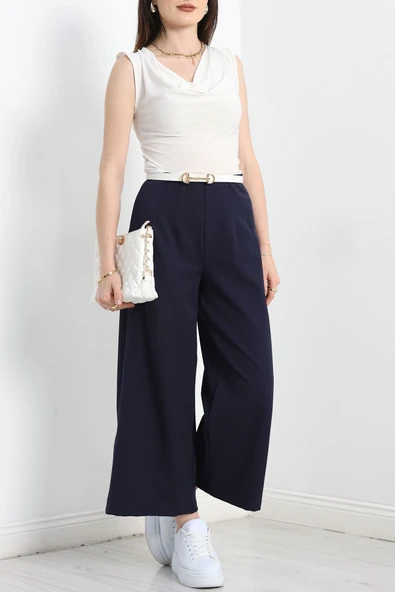 Pensli Bol Paça Pantolon Lacivert ürün görseli