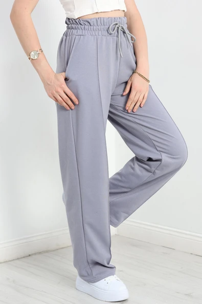 Openet Kalın Kemer Çımalı Eşofman Altı Gri - 3