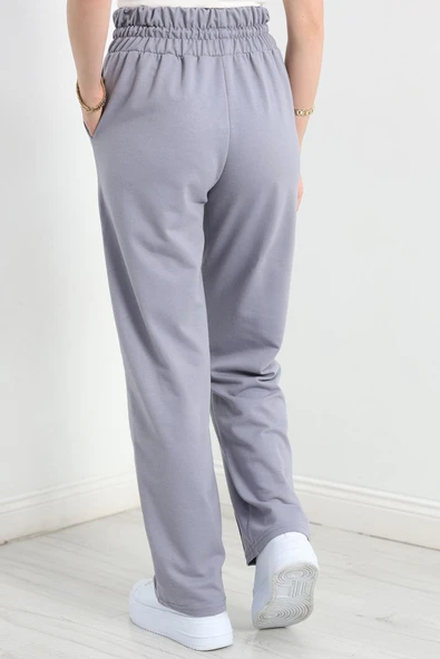 Openet Kalın Kemer Çımalı Eşofman Altı Gri - 6