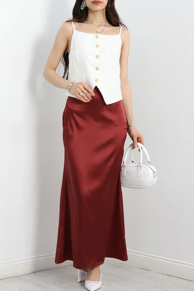 Saten Etek Bordo - 4