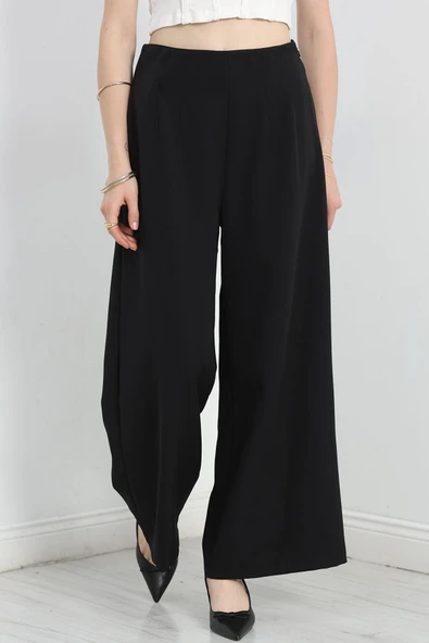 Pensli Bol Paça Pantolon Siyah - 2