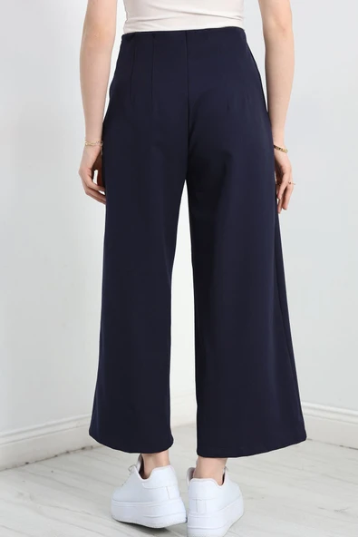 Pensli Bol Paça Pantolon Lacivert - Resim 6