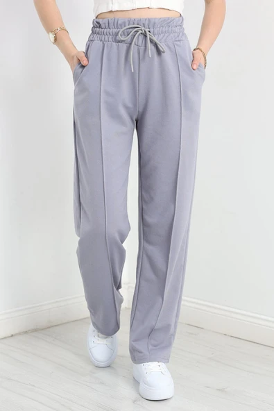 Openet Kalın Kemer Çımalı Eşofman Altı Gri