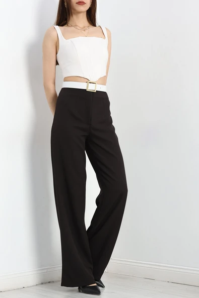 Pensli Bol Paça Pantolon Siyah ürün görseli