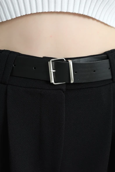 Zra Krep Palazzo Pantolon Siyah - 6