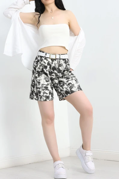 Kot Şort Siyahbeyaz